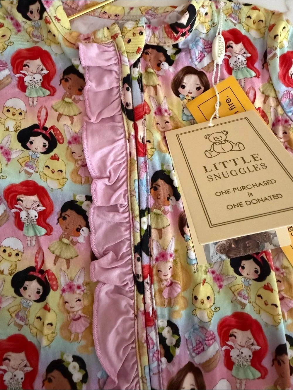 Little Snuggles Bamboo Sleeper - Disney Princess print size 9-12 months